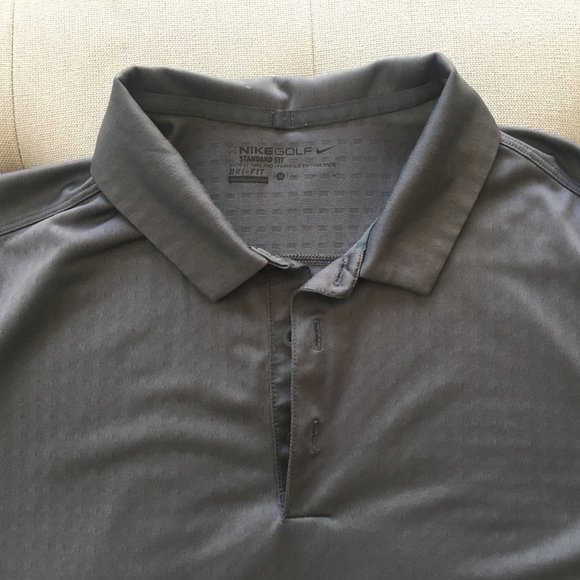 Nike Golf Dri-Fit Gray Polo - Picture 1 of 2